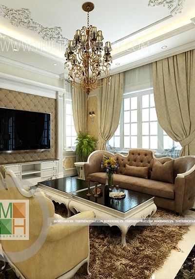  Thiết kế nội thất biệt thự tân cổ điển cao cấp - Anh Việt