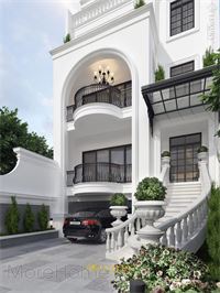 * Thiết kế biệt thự phong cách cổ điển sang trọng.